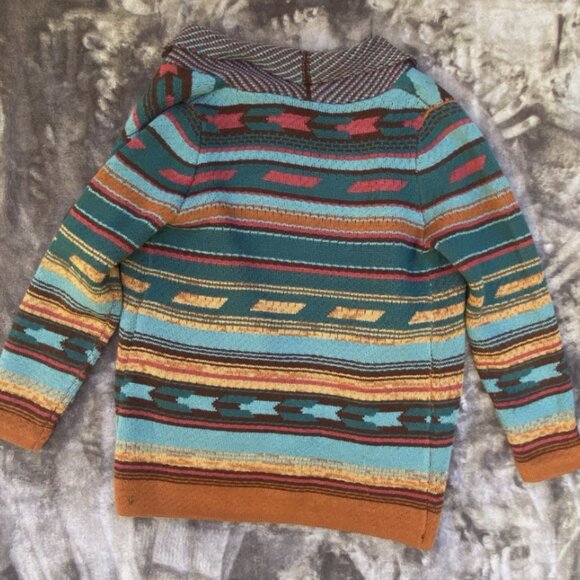 Womens Wrangler Western Cardigan Knitted Sweater Size M Fringe Aztec Cowgirl - Picture 6 of 6